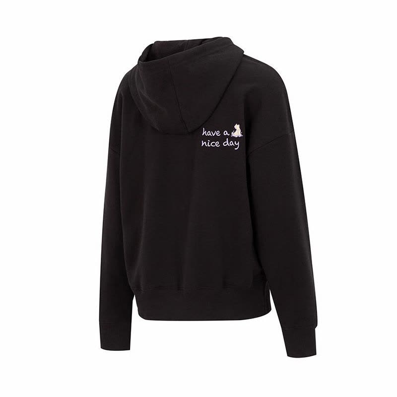 PUMA 字母图案印花休闲连帽卫衣 女款 黑色 539960-01图片