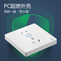 公牛GTPZ229 二三极带漏电保护插座16A 10个装