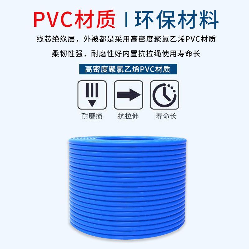 莱讯(lansan)超五类 非屏蔽网络线 家装网络工程布线PVC 环保蓝色305米/箱