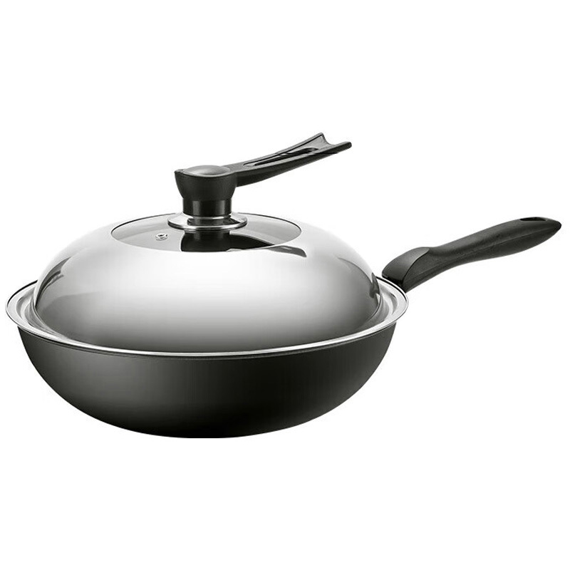 MAXCOOK美厨炒锅32cm无涂层精铁MCC4589