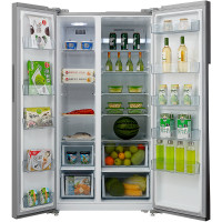 【优惠品】美的（Midea）BCD-629WKPZM(E) 629升 风冷无霜 变频节能 智能操控 对开门冰箱星际银
