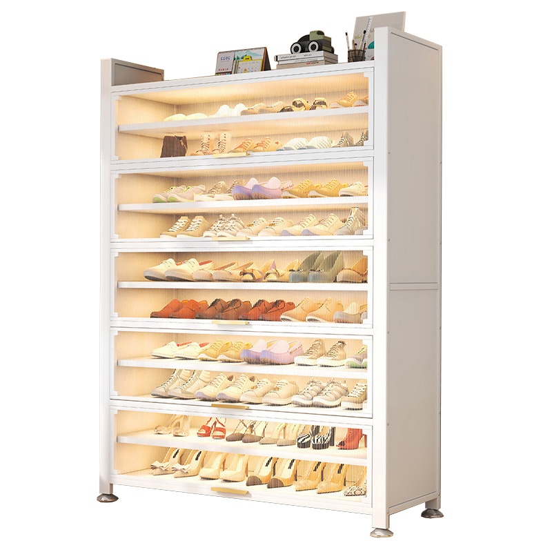 攸形钢制鞋柜80*32*176cm个高清大图