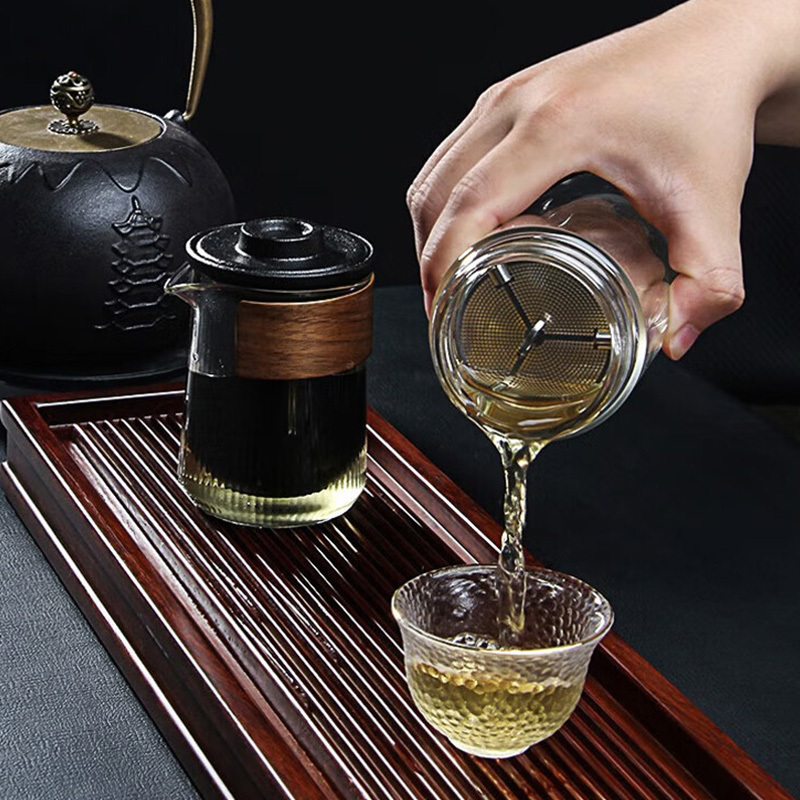 水宜生玻璃杯180ml便携带盖小容量密封防漏随手杯G307高清大图