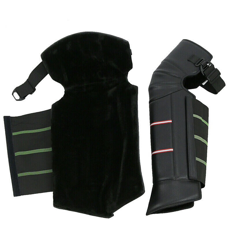 摩托车护膝冬季电动车护腿用具保暖骑车防风防寒加长加厚摩托车护膝