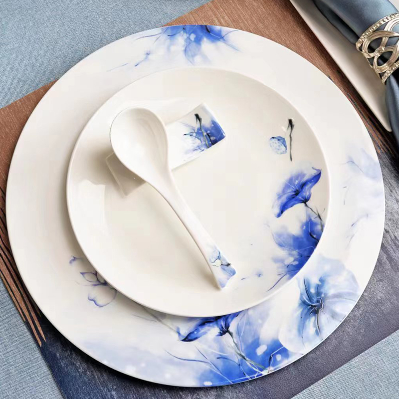 北国风光骨瓷摆台青荷TS-BT青荷高清大图