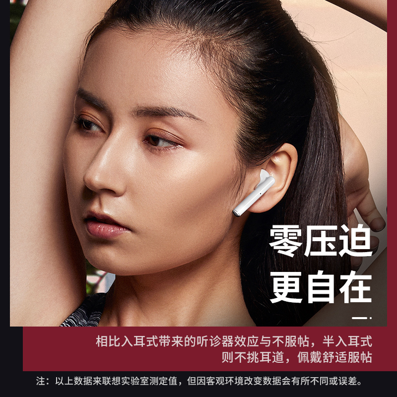 联想蓝牙耳机真无线运动无延迟适用于苹果华为游戏小米vivo双耳w04超长待机续航oppo半入耳式mate30原装正品高清大图