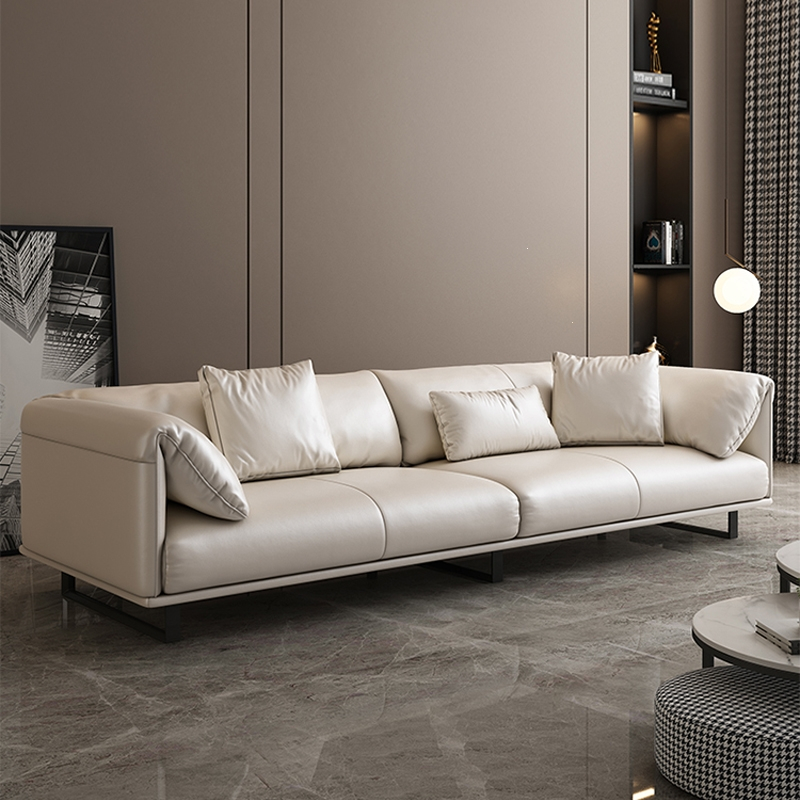 意式极简真皮迪玛森沙发小户型三人位北欧轻奢风牛皮皮沙发组合客厅