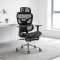 鑫金虎 办公椅人体工学椅办公室午睡网椅电竞椅 黑色4D扶手带脚踏