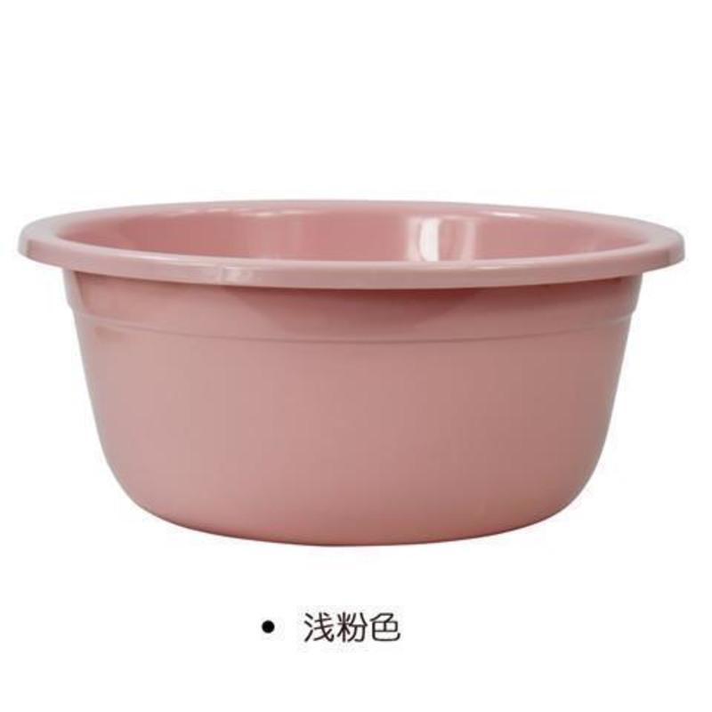 健安超大脸盆盆子塑料盆洗衣盆洗澡盆清洁盆子特深盆 36cm盆(0329)浅粉