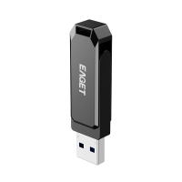 忆捷(Eaget) HF66 USB3.2 U盘 高速全金属360度旋转优盘 64GB