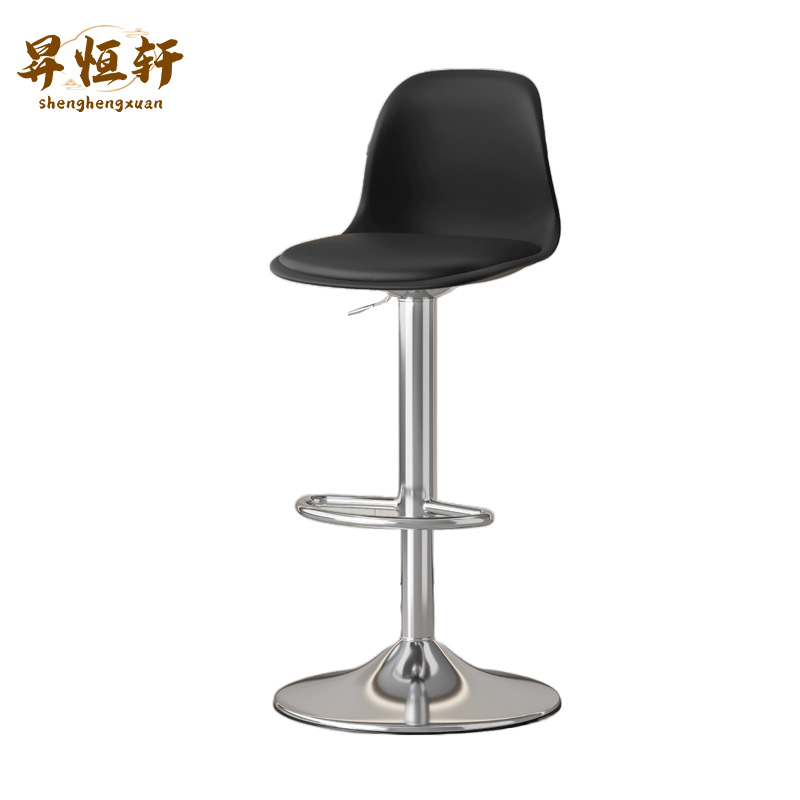 不锈钢轻奢吧台椅现代简约岛台吧椅升降凳子店面吧凳收银椅高脚凳 吧台椅 SHX-02 把高清大图