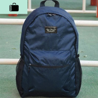 防水轻便折叠双肩包男女学生书包运动旅行背包休闲户外登山皮肤包NEWLAKE 藏青色