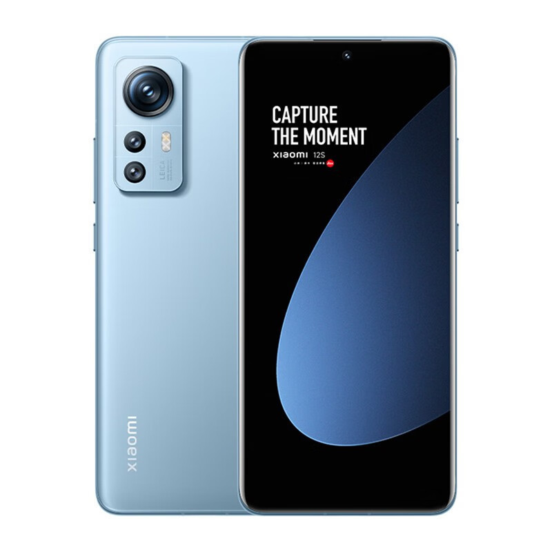 [全国联保]小米12S 8GB+256GB 蓝色 新骁龙8+Gen1 6.28曲面屏 120Hz高刷新率 67W快充 支持无线充 智能手机