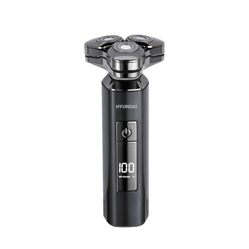 韩国现代 YS809 全金属三头数显剃须刀 灰色