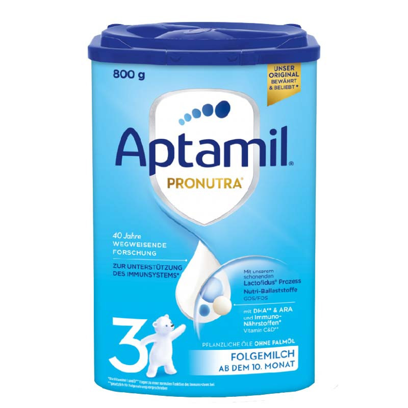 原装进口德国爱他美（美乐宝）aptamil配方奶粉3段10-12个月800g