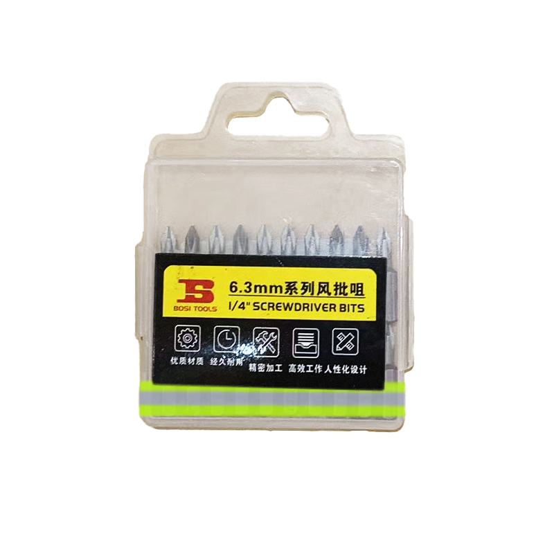 波斯(BOSI) 荧光系列6.3mm系列单头十字风批咀 PH3×25mm×20支 盒高清大图