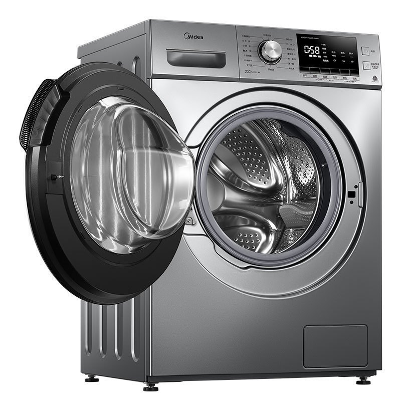 美的midea洗衣机滚筒全自动洗烘一体机带烘干10公斤变频除菌除螨羽绒