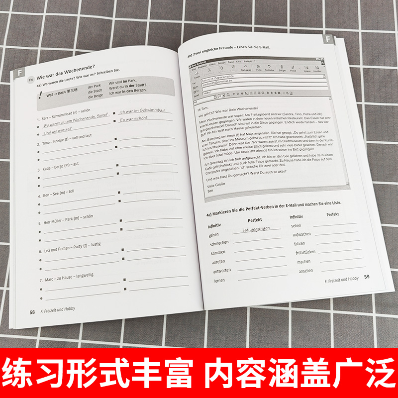 [正版]德语读写训练A1 欧标德语A1水平考试的备考用书 涵盖日常生活中常见的话题级初级德语德语专业低年级学生德语写作德高清大图