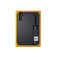 西部数据(WD)500GB USB3.0移动硬盘 固态(PSSD)My Passport Go琥珀色(坚固耐用 小巧便携)WDBMCG5000AYT