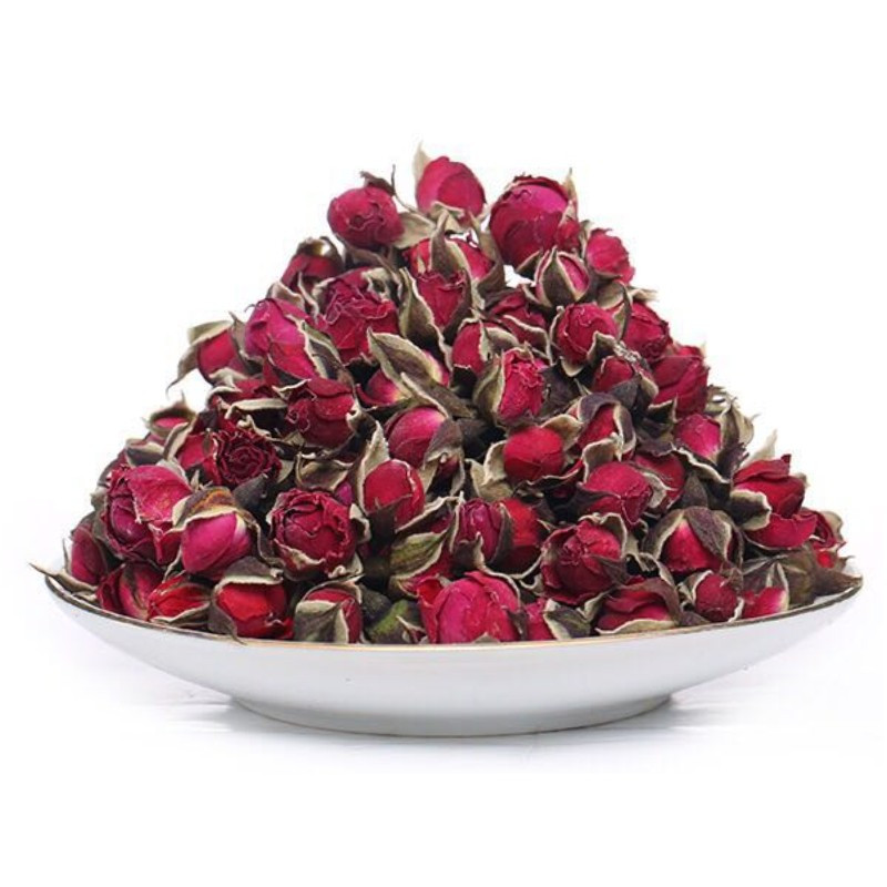 滇迈 云南野生鲜花 无硫特干玫瑰花蕾 金边玫瑰花茶 100G