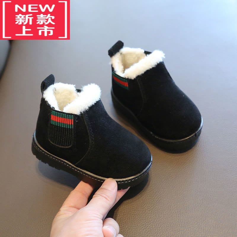 可莉允儿童雪地靴女童2021冬季防水男童雪地鞋宝宝加绒加厚防滑儿童棉靴图片