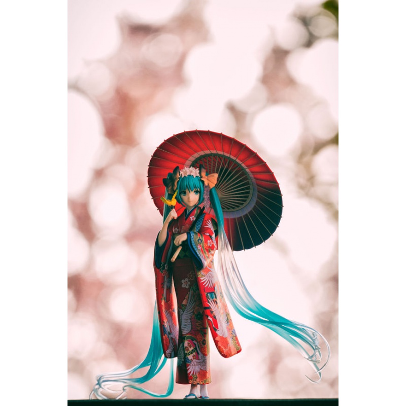 初音未来MIKU演唱会2代花色和服造型手办模型公仔摆件祖国版 彩色衣初音高度21cm 原装高清大图