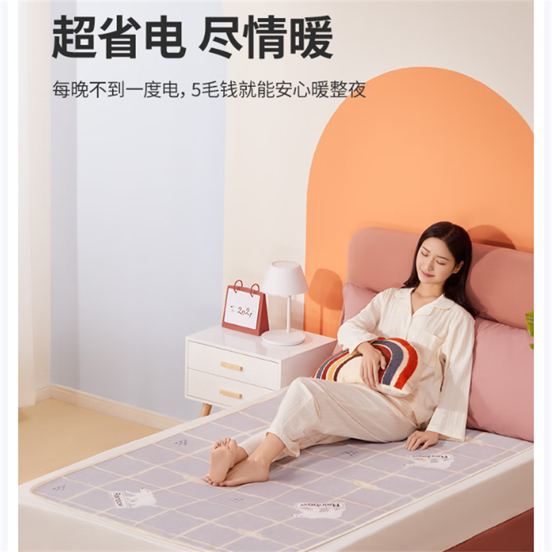 彩虹化纤纯色单人电热毯1.5*0.7米XL1203高清大图