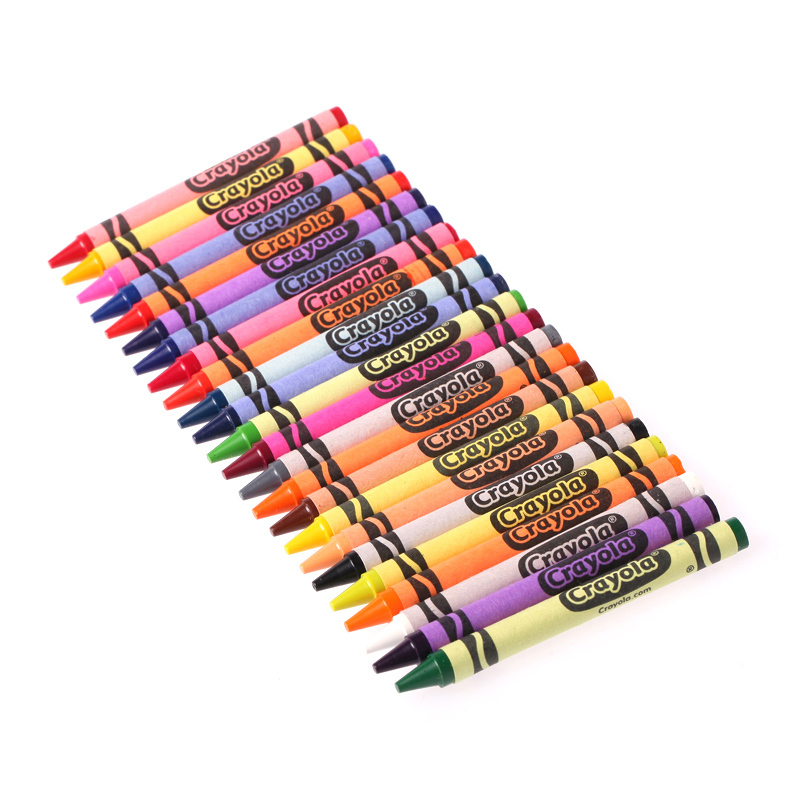 绘儿乐crayola 蜡笔24色彩色儿童绘画涂鸦进口安全防水52-3024