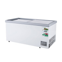 赫强商用冷柜BD/BC-460升1.4米白色冰柜商用卧式推拉门冰柜冷冻冰柜食品冷藏柜雪糕柜水果蔬菜保鲜冷柜