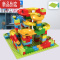 真智力小颗粒百变滑道滚珠拼插积木多轨道拼装滚球益智儿童玩具礼物 168粒[小颗粒]赠拆件器 1底板4球