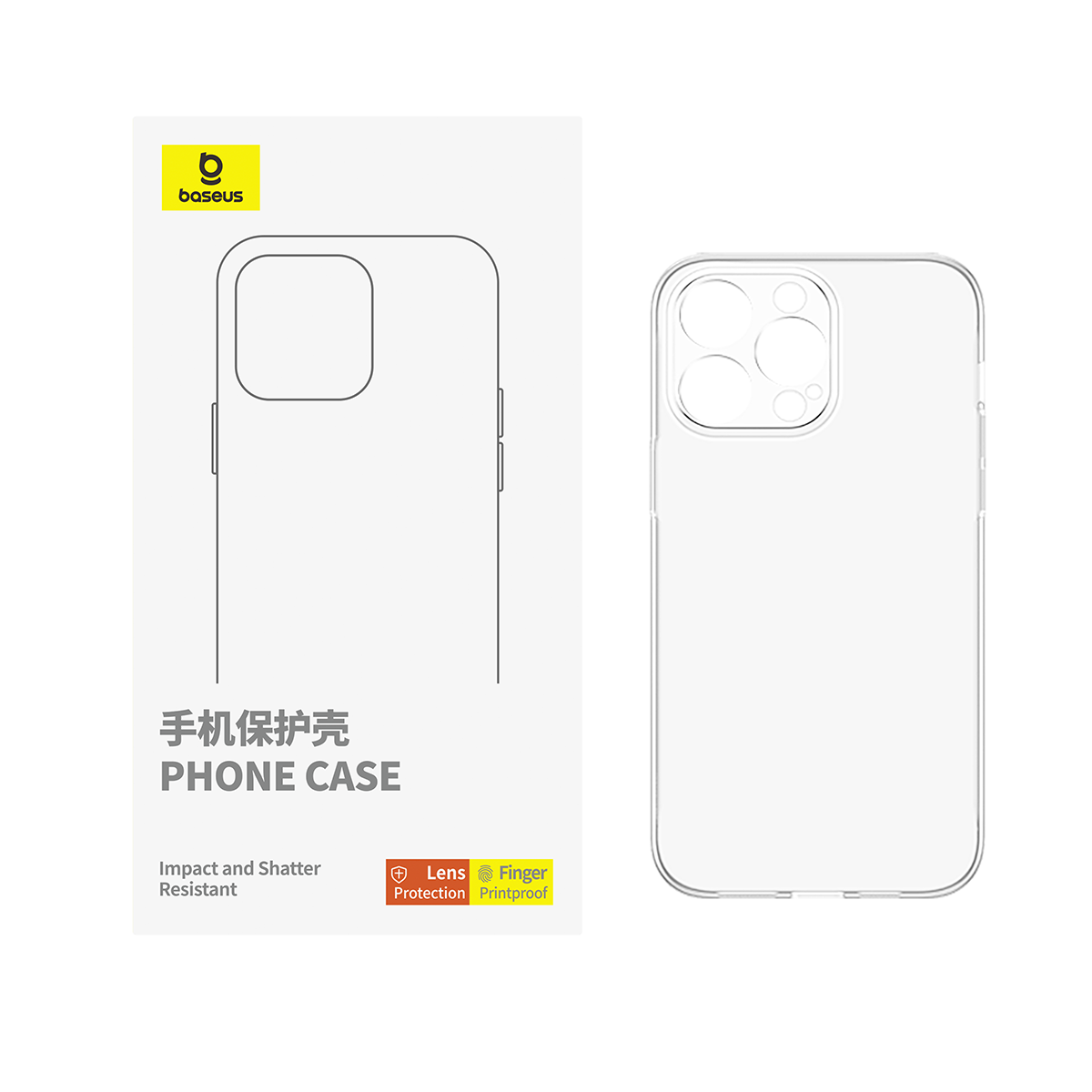 倍思 简系列2 保护壳-适用于iphone 15 Pro透明高清大图