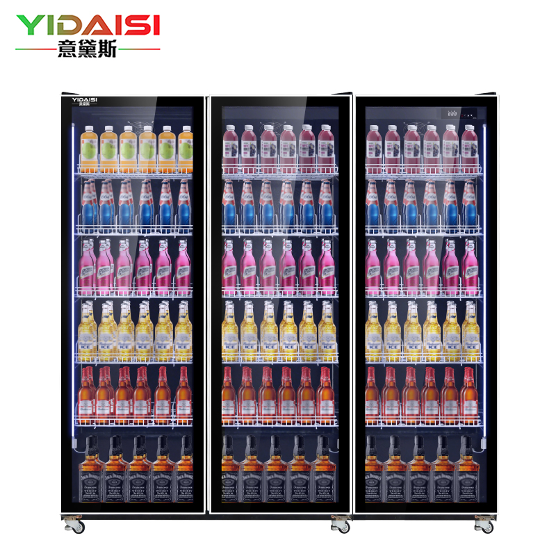 意黛斯网红酒水展示柜商用啤酒柜冷藏三色灯光展示柜水果保鲜便利店酒吧KTV免倒水防雾风冷饮料柜YDS-WHJSG-1860高清大图