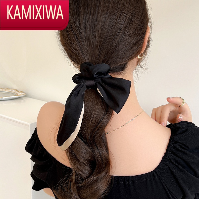 KAMIXIWA田园小清新蝴蝶结发饰飘带大肠发圈气质绑发扎马尾头绳头饰女发饰