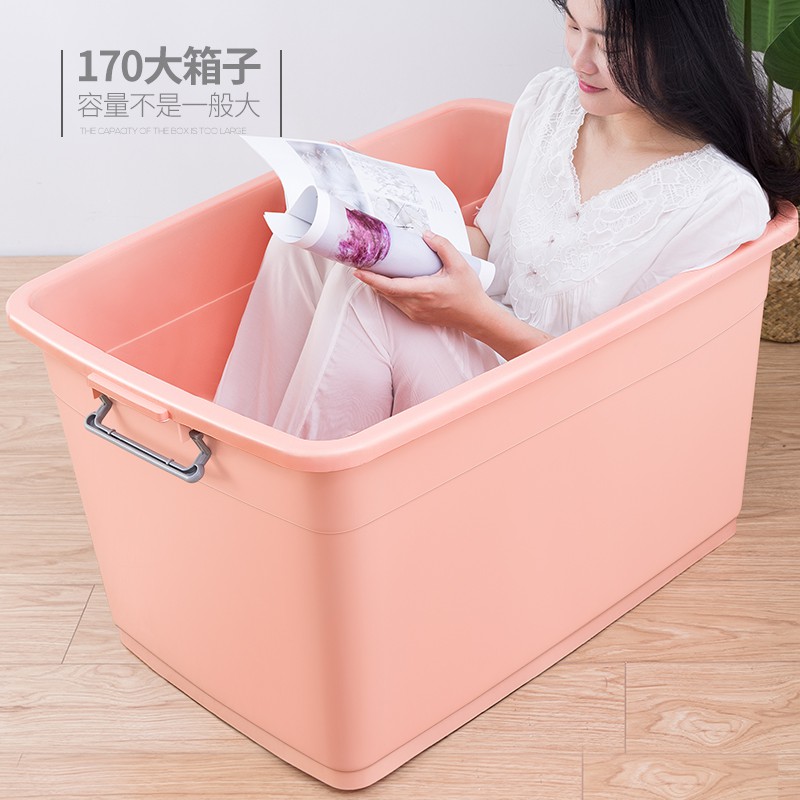 特大号透明塑料衣服玩具收纳箱家用加厚储物箱盒整理收纳盒子 三维工匠高清大图
