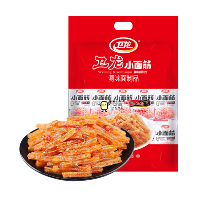 卫龙小面筋香辣味调味面制品280g休闲辣条经典袋装零食