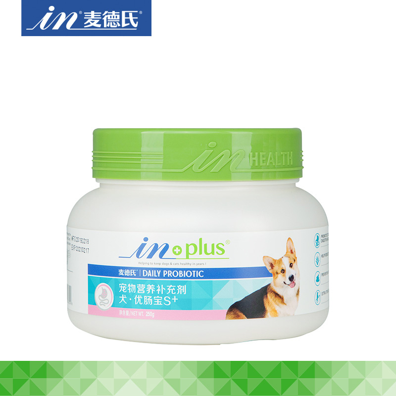 麦德氏IN-Plus 犬优肠宝S+ 250g肠胃健康平衡肠道菌狗狗用肠胃护理