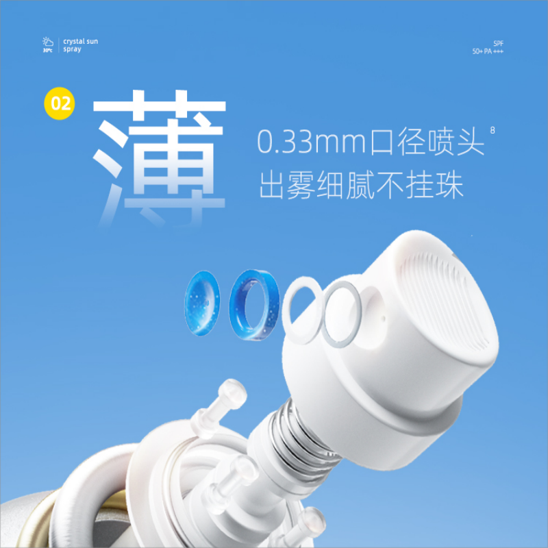 玥之秘 水晶防晒喷雾 升级版220ml*2瓶高清大图
