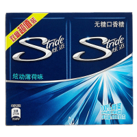 [王一博代言]亿滋炫迈(Stride)休闲零食无糖口香糖炫动薄荷味双盒装100.8g(56片)新老包装随机发货