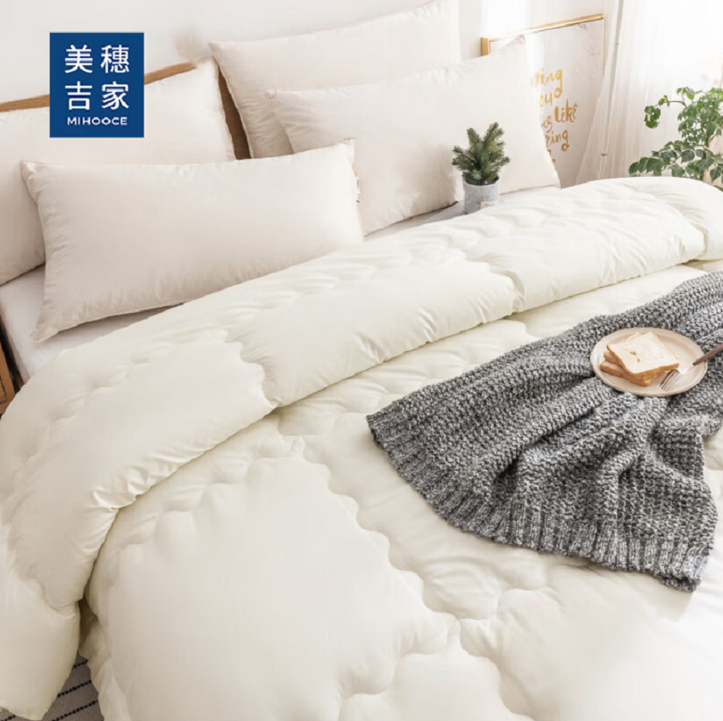 美穗吉家 磨毛纤维冬被 白色 6斤高清大图