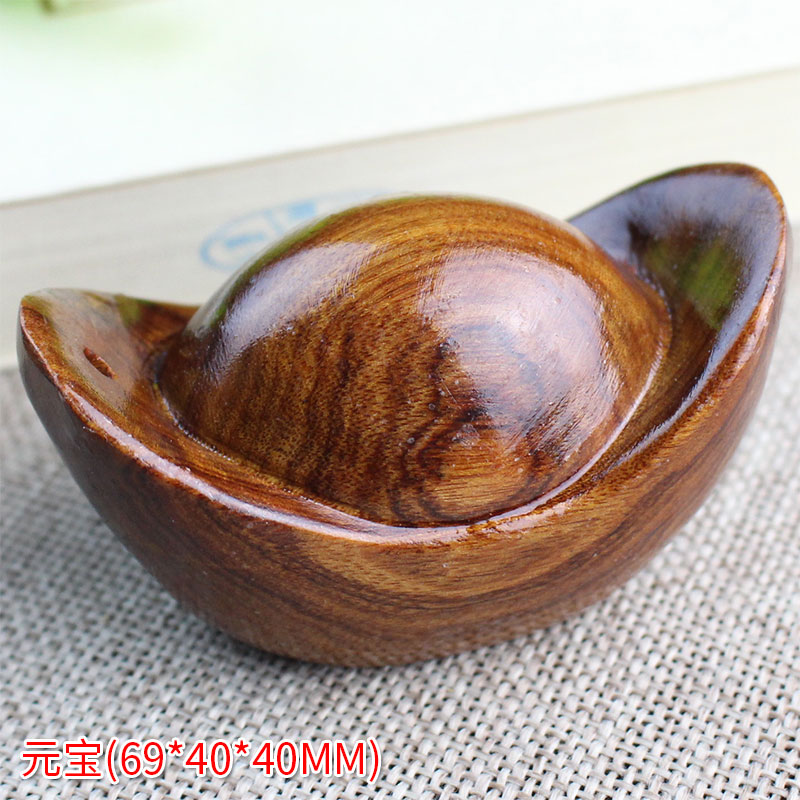厂家直销老挝花梨木手把件实木旅游工艺品酸枝木把玩件貔貅葫芦象 元宝