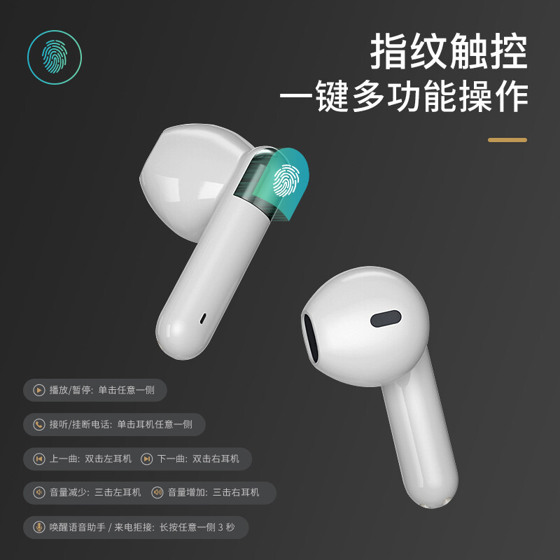 纽曼(Newmine)TWS真无线双耳蓝牙耳机L3白色 蓝牙耳机高清大图