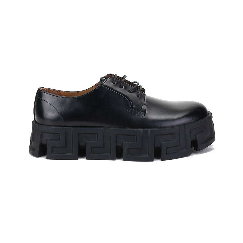 versace范思哲男士牛皮革grecalabyrinth系带休闲皮鞋厚底鞋1000771d9