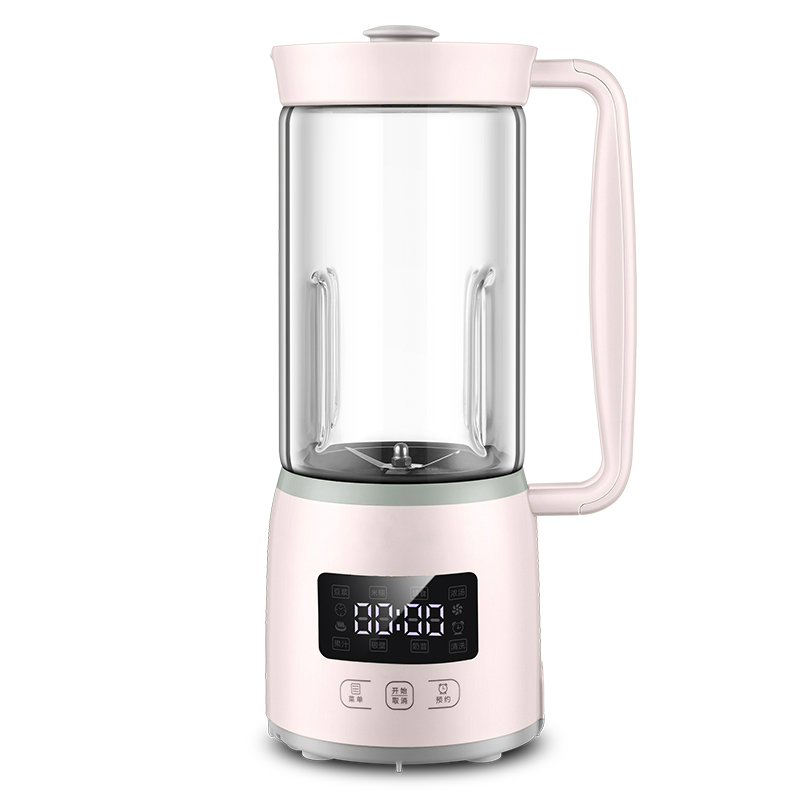 破壁机古达家用加热迷你豆浆榨汁机多功能小型料理机粉红色视频