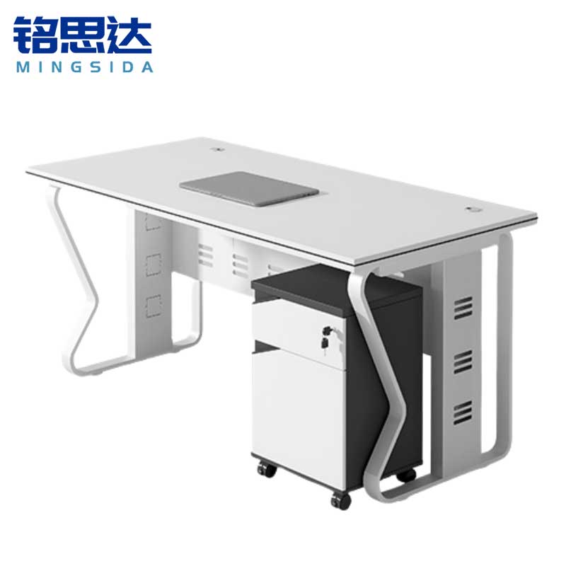 铭思达屏风办公桌单人位含柜套高清大图