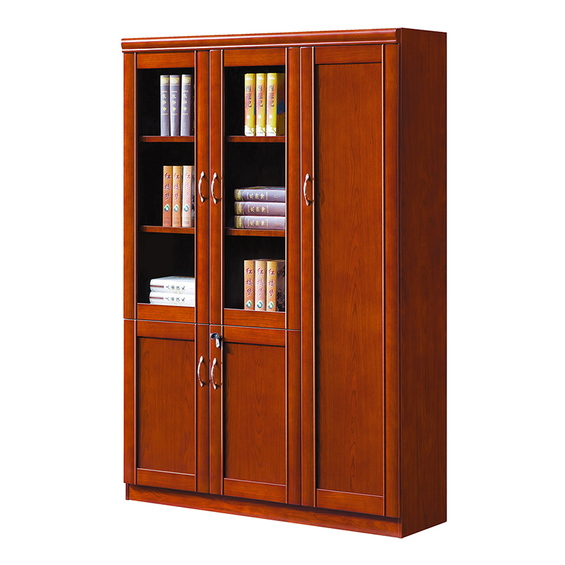 臻远ZY051412木质文件柜油漆贴木皮资料柜书柜 三门高清大图