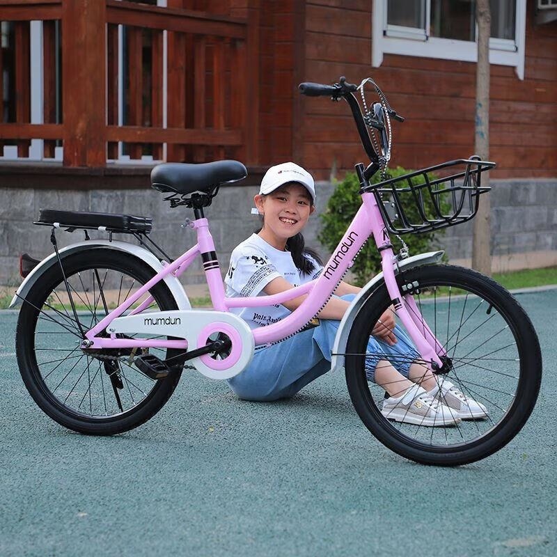 儿童自行车8岁10到15岁男女轻便单车带辅轮18 20 22 24寸高清大图