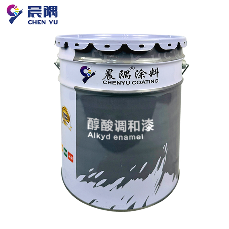 晨隅醇酸通用调和漆20kg灰色/桶高清大图