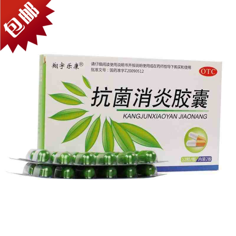 翔宇乐康抗菌消炎胶囊24粒清热降火咽痛牙痛扁桃体炎上呼吸道感染