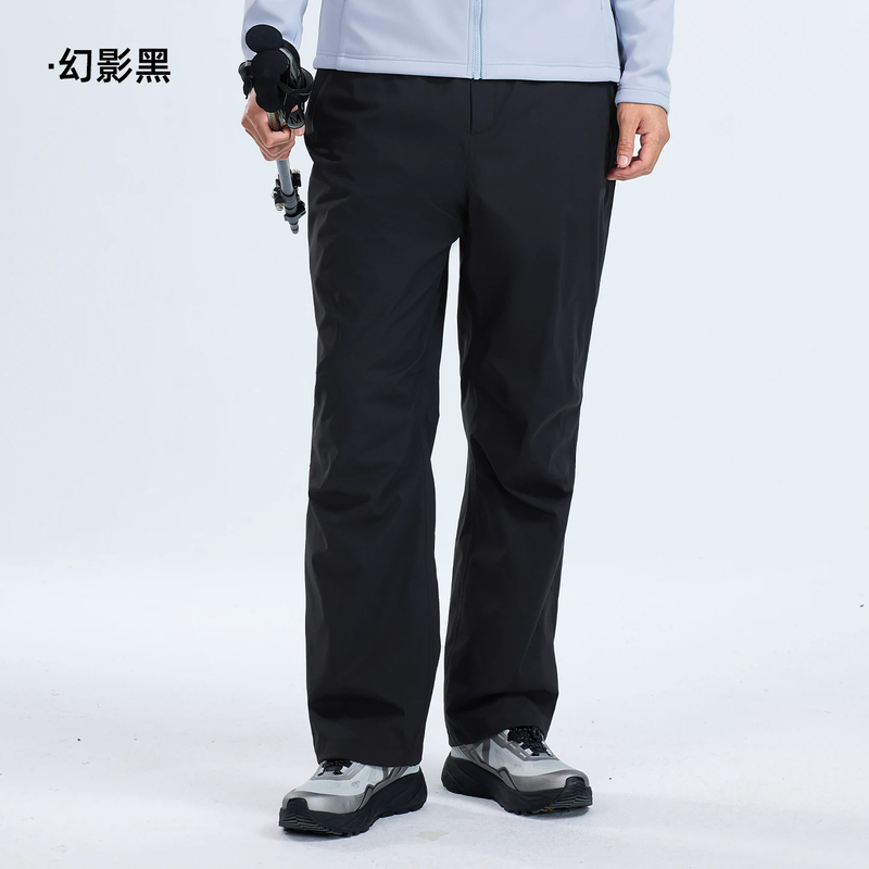 骆驼 情侣款三合一冲锋长裤(抓绒内胆)A16CA18030/A26CA18037 幻影黑/男款 XL