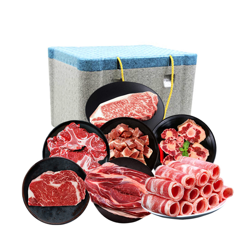 天萃庭牛肉组合(牛脖骨 500g牛腩500g西冷牛排250g牛尾500g眼肉牛排250g金钱腱1000g肥牛卷350g